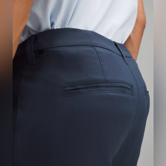 Up! Navy Blue office work straight leg zip up Dress Pants women's size Small - Picture 1 of 12